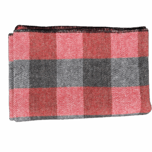 Red and Black Checkered Wool Throw